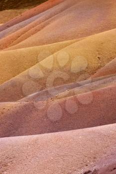 close up of the colors land in mauritius island