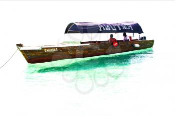 boat in sand bank tanzania zanzibar sea