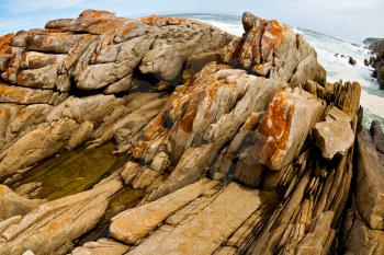  blur  in south africa   sky ocean   tsitsikamma reserve nature and rocks
