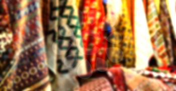 blur in iran scarf in a market texture abstract of colors and bazaar accessory 
