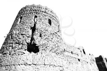 in iran the old castle near saryadz brick and sky
