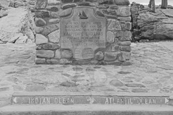 in south africa  road sign of cape agulahs the most southern african point   