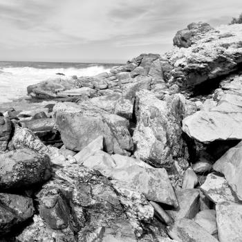  blur  in south africa   sky ocean  tsitsikamma reserve nature and rocks
