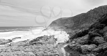  blur  in south africa   sky ocean   tsitsikamma reserve nature and rocks
