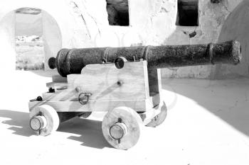 castle and cannon near the wall in oman muscat the old 