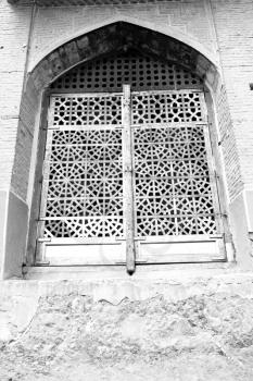 blur in iran old   window  near the mosque and antique construction