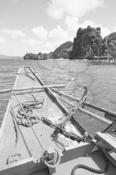 blur  in  philippines   view of the island hill from the prow of a boat