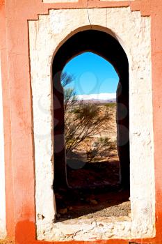 gate  in todra gorge morocco africa and  village