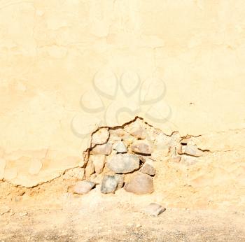   near   house and block building abstract background in oman the old wall