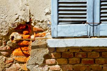 window  lonate ceppino varese italy abstract      wood venetian blind in the concrete  blue