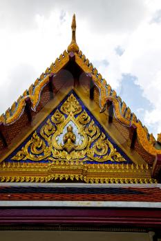  asia  bangkok in   temple  thailand abstract cross colors roof  wat    sky   and  colors religion mosaic rain 
