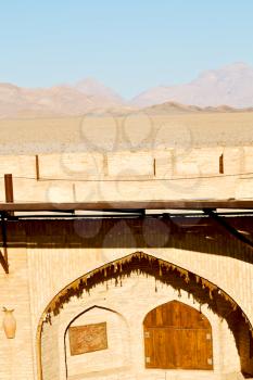 blur in iran antique palace and    caravanserai old contruction for travel people
