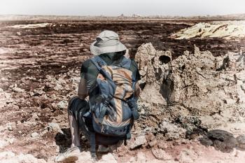 Backpacker Stock Photo