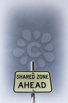 in  australia   the sign of shared zone ahead concept of safety in the empty sky