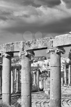 in jerash jordan the antique archeological site classical      heritage for tourist