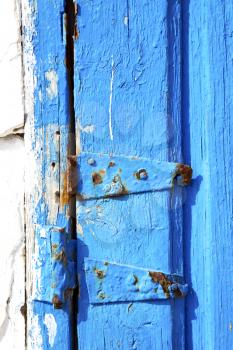 blue   in texture wall and  morocco africa abstract