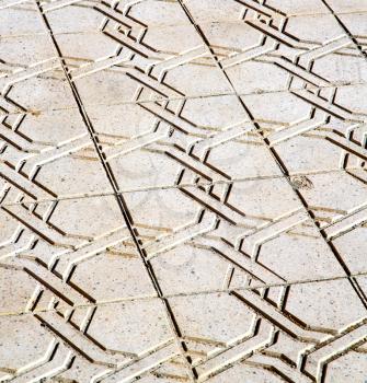 abstract morocco in africa  tile the colorated pavement   background texture 