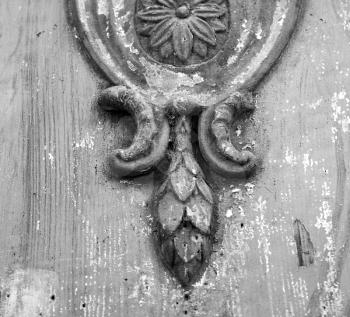 door in italy old ancian wood and traditional            texture nail