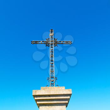 abstract     cross in italy europe and the sky background