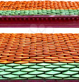 thailand abstract cross colors roof wat  palaces in the temple  bangkok  asia and sky
