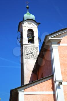 mornago old abstract in  italy   the old  wall  and church tower bell 
