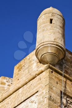  brick in old construction  africa morocco and   the tower near sky