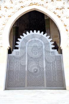 
historical in  antique building door morocco style africa   wood and metal rusty
