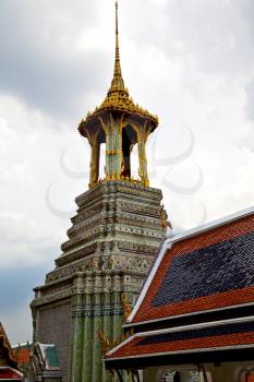  thailand asia   in  bangkok rain  temple abstract cross colors  roof wat  palaces     sky      and  colors religion      mosaic