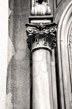 abstract old column in the  country  of europe italy and marble brick