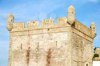  brick in old construction  africa morocco and   the tower near sky