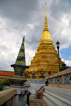  thailand asia   in  bangkok rain   temple abstract cross colors  roof wat  palaces     sky       and  colors religion      mosaic
