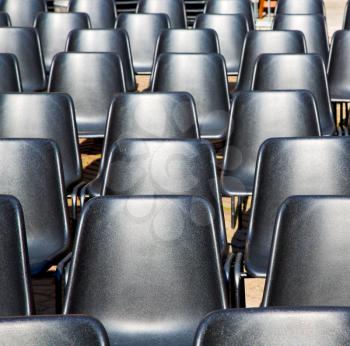 empty seat in italy europe background black  texture