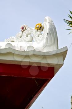  asia  bangkok in   temple  thailand abstract   cross colors roof    wat        and    colors religion mosaic  sunny
