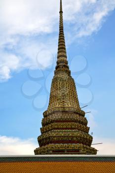 bangkok in   temple  thailand abstract cross colors roof wat  palaces   asia sky   and  colors religion mosaic rain 
