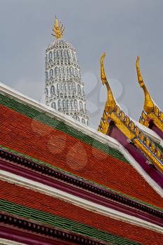 bangkok in   temple  thailand abstract cross colors roof wat  palaces   asia sky   and  colors religion mosaic
