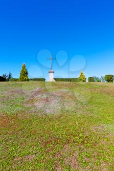 abstract     cross in     italy europe and the sky background