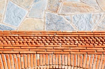 red tile in morocco africa texture abstract wall brick