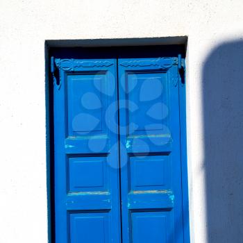 in santorini europe greece  old architecture and venetian blind wall