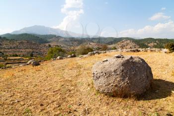     the    hill in asia turkey selge old architecture ruins and nature 