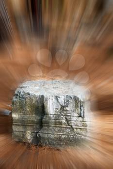  in phaselis temple turkey asia old ruined column and destroyed stone