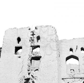 arch village house and  cloudy sky in   oman the old abandoned 