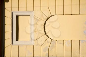 abstract in italy   vinago varese  the old wall and   window of a church