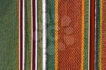 thailand abstract cross colors roof wat  palaces in the temple  bangkok  asia 