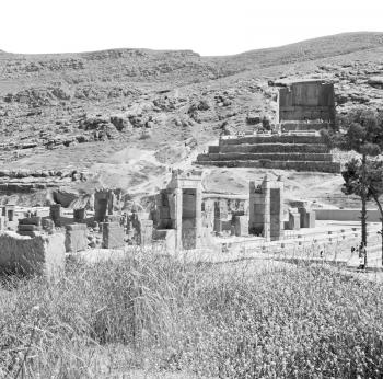 in iran persepolis the old  ruins historical destination monuments and ruin
