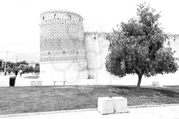 in iran shiraz the old castle   city defensive architecture near a garden
