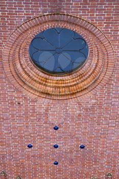 optical sumirago varese rose window church  italy the old wall terrace bell tower 