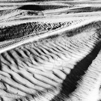    in the sand and direction texture oman desert track of some cars