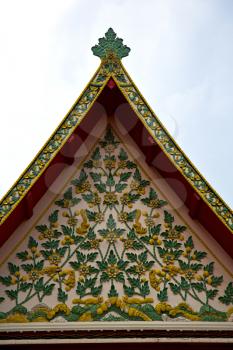  thailand asia   in  bangkok rain  temple abstract cross colors  roof wat  palaces     sky      and  colors religion      mosaic