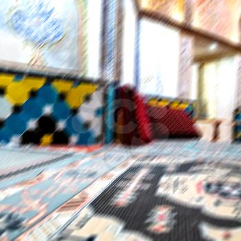 blur in iran  kashan   islamic hammam carpet and fountain for the relax
