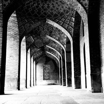 in iran shiraz the corridor passage old mosque and wall arch for islm religion